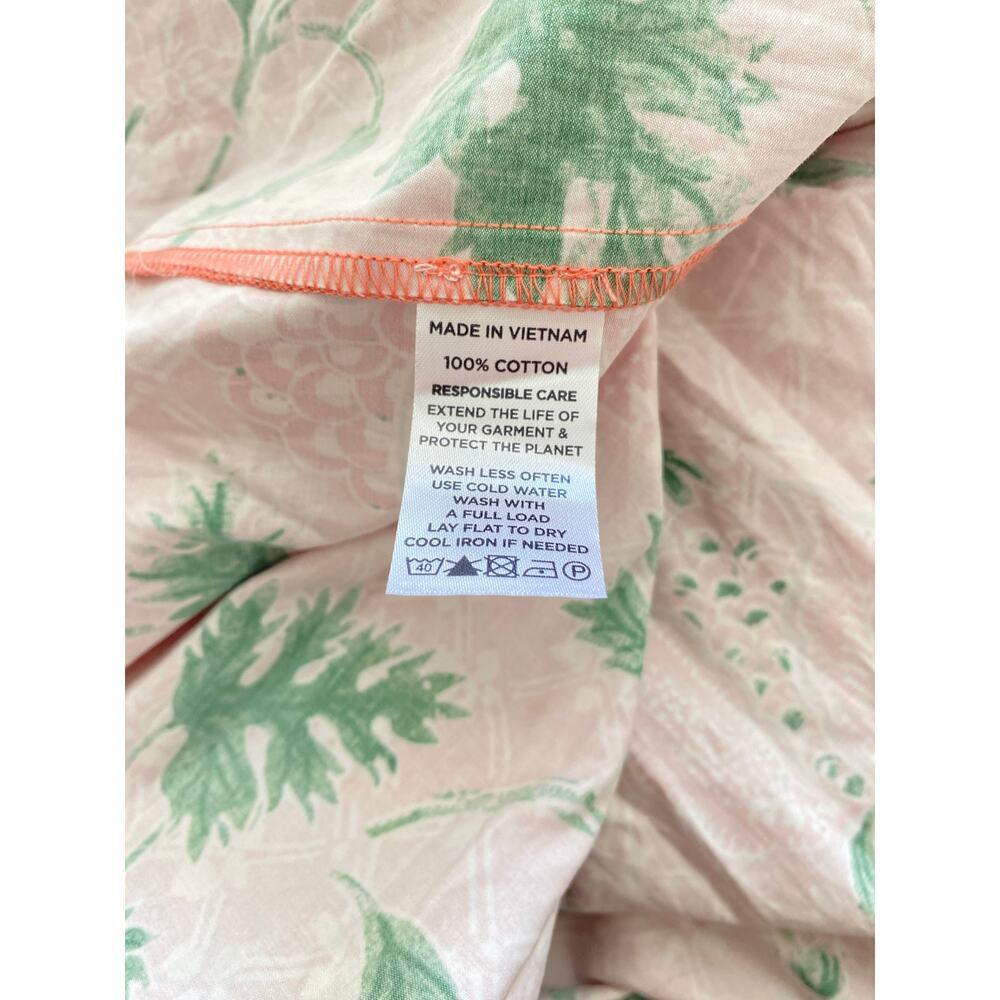 Hill House Home The Pippa Maxi Smocked Dress Rose Calico Trellis Floral Ruffle L - Picture 13 of 13